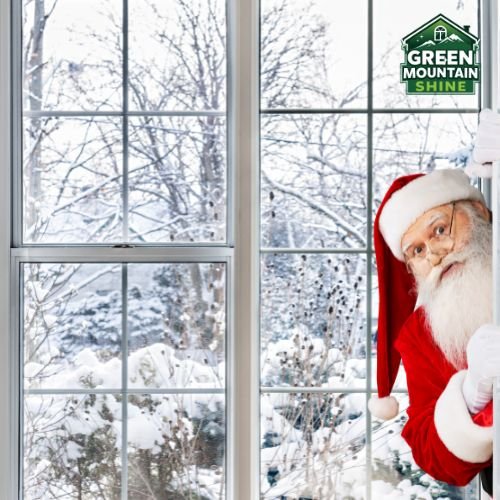 Santa window cleaning in Vermont